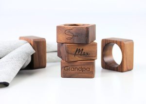 Wood crafted <b>Indian</b> here handmade napkin <b>ring</b> here premium handcrafted here table decoration - Product Image 2