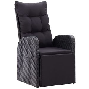 Set da pranzo da giardino in rattan nero a 7 pezzi con tavolo in teak per uso esterno - Product Image 5