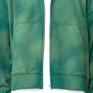 Sweat-shirts à capuche zippés respirants pour hommes, 100 % coton, 300 grammes, teinture unie, imprimé, style décontracté, haute qualité, tendance - Product Image 3