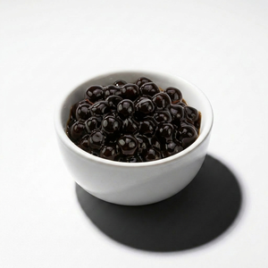 Perlas de Tapioca Negra para Té de Burbujas, Ingredientes Masticables, Perlas Boba Certificadas ISO 22000, Adorno Versátil, Complemento para Té con Leche - Product Image 1