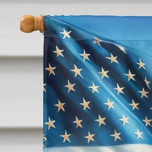 Todo el poste de porche grande con cresta China americana, pancarta decorativa para patio, Multicolor colgante de pared, Bandera de Casa de poliéster, ilustraciones - Product Image 3