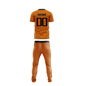 Uniforme de Cricket al Por Mayor a Precio Económico, Transpirable, de Manga Corta, Estampado, 100% Poliéster, con Nombre de Equipo Personalizado para Venta en Línea - Product Image 2
