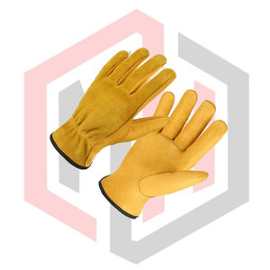 Guantes de Conducción de Cuero Vacuno Personalizados, Guantes de Trabajo para Exteriores Antideslizantes, Resistentes a Desgarros, Transpirables, Sin Silicona, Anti-Cortes - Product Image 4