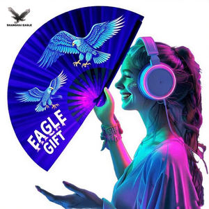 Ventilatori di bambù riflettenti da 33cm per il Club scolastico e l'educazione degli studenti appassionati di tessuti personalizzati per spettacoli musicali di gruppo - Product Image 4