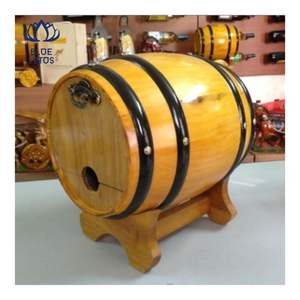 Baril à vin en bois de qualité supérieure, baril à bois massif pour l'âge du vin et la décoration de bar rustique - Product Image 3