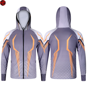 Sudadera de Pesca con Capucha, Venta al por Mayor, Protección Solar Sublimada, Camisa de Pesca para Hombre UPF 50, Camisas de Pesca con Capucha de Manga Larga - Product Image 3