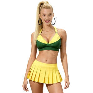 Tenue de cheerleading personnalisée scintillante avec cristaux et strass, haute élasticité, performance optimale - Product Image 4