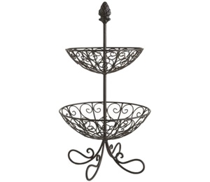 Durable Quality Metal Wire Two Tier Eco-Friendly Multifunction <b>Storage</b> <b>Basket</b> New Design Best Quality Customized Color <b>Basket</b> - Product Image 1