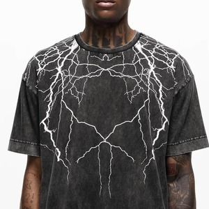 Camisetas Personalizadas 2025, Camisetas Extra Grandes Lisas 100% Algodón, Corte Masculino, Estilo Vintage, Lavado Ácido, Camisetas Estampadas - Product Image 5