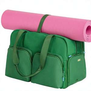 Bolsa Deportiva Expandible de Nailon Verde Unisex con Cierre de Cremallera, Gran Capacidad, para Gimnasio, Viajes, Deportes, Fitness, con Compartimento para Zapatos - Product Image 1