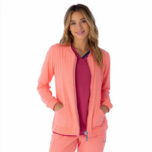 Chaqueta Médica Unisex de Punto con Cierre y Bolsillos, Manga Larga, Transpirable y Cómoda, Uniforme de Enfermería - Product Image 2