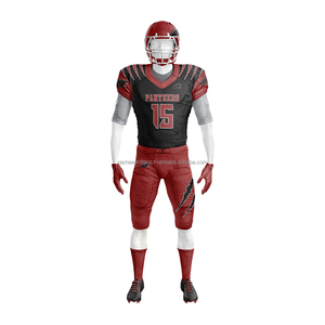 Tenues de football américain personnalisées en gros – Ensemble maillot et short grande taille pour équipes, en tissu respirant maillé, double couture, matériau durable - Product Image 5