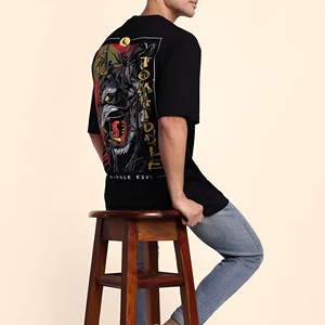 เสื้อยืดโอเวอร์ไซส์ผู้ชายผ้าฝ้าย 100% หนา 260 กรัม พิมพ์ลาย DTG สไตล์สตรีทแฟชั่น ลุคซักยืด เสื้อเปล่า - Product Image 2