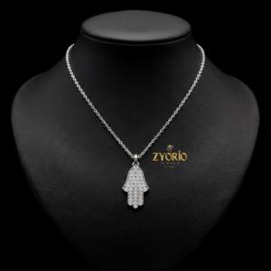 Collar de Diamantes con Baño de Oro Rosa Elegante PD9 de Zyorio Jewels con Símbolo de Eternidad, Joyería de Lujo para Compromiso o Aniversario para Mujer - Product Image 6