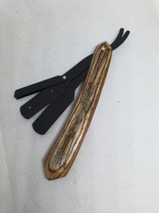 Professional Disposable Single Blade <b>Straight</b> <b>Razor</b> with Wood Handle Safety Feature for Men's Face Shaving - Product Image 1