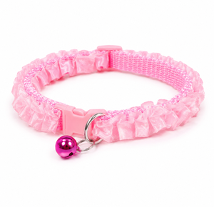 Fancy Cat <b>Collar</b> OEM ODM Custom Logo Adjustable Ruffle Kitten <b>Collar</b> with Bell Direct Manufacturer - Product Image 1