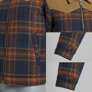 Chaqueta Acolchada de Lana Cálida para Otoño, Estilo Vintage Workwear con Cremallera Frontal y Pecho en Contraste, Venta al por Mayor - Product Image 4