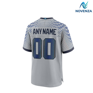เสื้อกีฬาผู้ชายสีเทาแบบกำหนดเอง เสื้อกีฬาสำหรับเล่นเกมแบบปรับแต่งได้ - Product Image 4