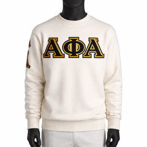 Suéter Premium Alpha Phi Alpha, Diseño Clásico con Letras Griegas, Suéter de Punto de Élite, Ropa de la Hermandad Alpha Phi Alpha - Product Image 1