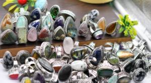 Anillo Antiguo de Latón Chapado en Plata de Ley 925 con Gemas Multicolor, Religioso Cristiano, para Niños, para Boda, Fiesta, con Bisel - Product Image 5