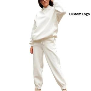 <b>Dropshipping</b> Winter Autumn Women Casual Streetwear Knitted 100% Cotton Eco-Friendly Long Sleeve Set Plus Size Hoodie Sweatshirt - Product Image 4