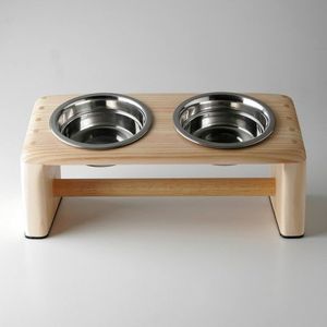 Gamelle en bois naturel pour chien, pour l'alimentation quotidienne des animaux de compagnie, produit promotionnel pour animaux de compagnie - Product Image 2