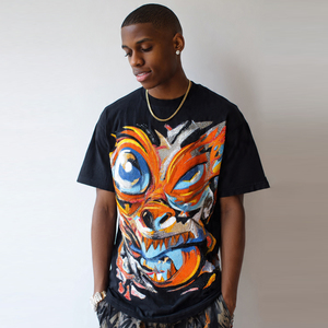 Custom High Quality Rhinestone T Shirts Men Custom Rhinestone Logo Print Short Sleeve Graphic 100% Cotton T-Shirt Men's - Product Image 2