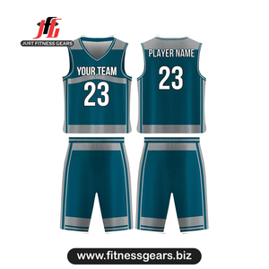 Ensemble de maillots de basket-ball personnalisés jaune rose bleu sublimé col en V sans manches uniforme à séchage rapide pour adultes - Product Image 3