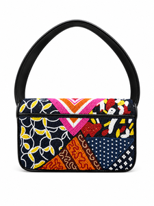 Bolso de Hombro de Lujo Hecho a Mano con Cuentas de Vidrio y Patchwork Abstracto, Bolso de Diseño para Mujer, Uso Diario, Personalizado OEM ODM - Product Image 3