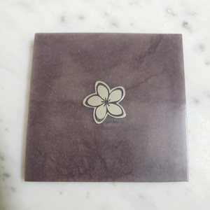 Floral Brass Ivory Epoxy Resin Luxury Marble-Effect Drink Coasters Non-Slip Home <b>Bar</b> & Office Mats & <b>Pads</b> for Gifts - Product Image 1