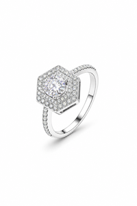 Anillo de Moissanita en Plata de Ley 92.5 KLSR-12002 - Product Image 1