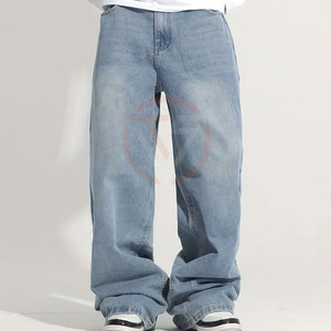 Pantalones vaqueros holgados de moda para hombre, estilo casual urbano, nuevos, lisos, desgastados, rectos, holgados, ¡gran oferta! - Product Image 6