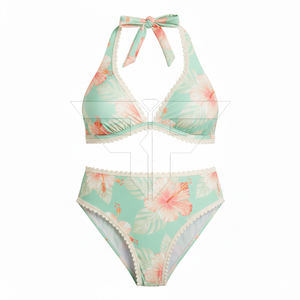 Trajes de Baño Personalizados al por Mayor, Conjunto de Bikini Sexy, Brasier y Panty de Dos Piezas, Ropa de Playa, Envío Rápido, Bajo MOQ, OEM - Product Image 3