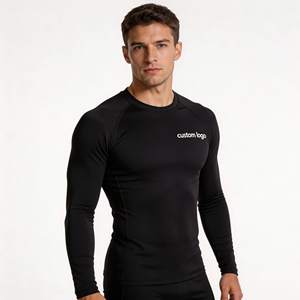 Men's Sports Tight Suit Quick-drying Moisture-absorbing Breathable Warm High-elastic Full-Length Running Rash Guard - Product Image 3