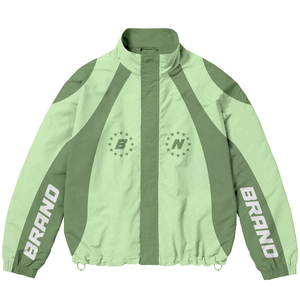 Ensemble de survêtement streetwear color block pastel, veste coupe-vent oversize et pantalon de jogging, tenue athleisure unisexe tendance - Product Image 6