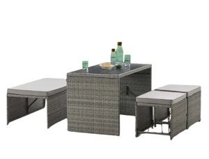 Factory Direct <b>Sale</b> Modern Dining Outdoor <b>Furniture</b> Table Set UV Protection Chairs Custom Colors Jamaica Set <b>Rattan</b> Wicker - Product Image 2