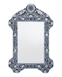 Handcrafted Mother of Pearl Inlay Arabic Wall Mirror Frame Luxury Decorative Piece for Modern and Classic Interiors - Product Image 3