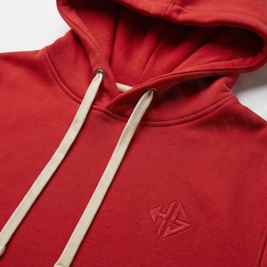 Ensemble de survêtement pour homme, rouge, à capuche, manches longues, couleur unie, sweat-shirt décontracté et pantalon de jogging avec poches à cordon - Product Image 4