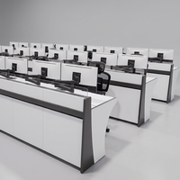 Meubles de console de salle de contrôle professionnels pour centre de diffusion, bureau de contrôle industriel, solutions pour centre de commandement et de contrôle des urgences 911