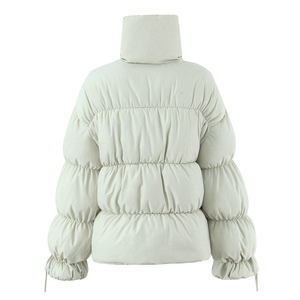 Nueva Chaqueta Corta de Moda Y2K para Mujer, Estilo Bomber, de Sarga Cepillada, Otoño, Oversize, Lisa, Vintage, Manga Larga, Casual, Ajustada - Product Image 2