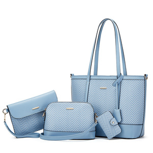Ensemble de sacs fourre-tout noirs en nylon pour filles avec bandoulière chaîne détachable, style minimaliste, fermeture éclair, compartiment antivol pour ordinateur, multi-pièces - Product Image 6