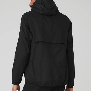 Men's Black <b>Hooded</b> <b>Soft</b> <b>Shell</b> <b>Jacket</b> Water Resistant Zip Fly Regular Fit Outdoor Wear - Product Image 2