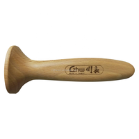 Outils de cuisine, aiguiseur de couteau de chef en céramique noire anti-casse et absorbant les chocs, manche en bois de hêtre écologique, acier inoxydable