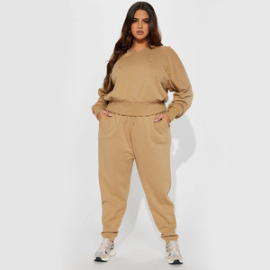 Pantalon de sport d'hiver pour femme, pantalon de survêtement en molleton épais, pantalon de jogging uni pour femme - Product Image 5