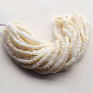 Perles de pierres précieuses opale blanche naturelle facettées, forme pneu, rondelle, heishi, pour la fabrication de bijoux, fil de pierres en vrac - Product Image 5