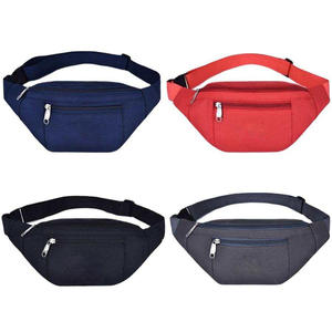 Sac banane bleu marine durable pour homme, sac de taille imperméable avec sangle réglable et trois compartiments zippés - Product Image 2