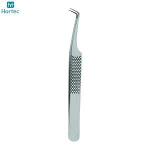Pinces à fibres en acier inoxydable de qualité chirurgicale pour extensions de cils en volume, outil personnalisé, lot de 4 pinces à cils argentées - Product Image 3