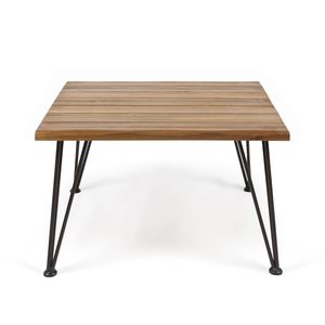 Table basse ZION INDUSTRIAL en bois et métal – Mobilier de patio élégant pour l'amusement en extérieur - Product Image 2