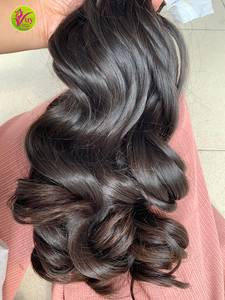 Best Quality Vietnamese Single Donor Bouncy Wavy Hair <b>Extensions</b> Human Hair Double Drawn <b>Cheap</b> Price - Product Image 1