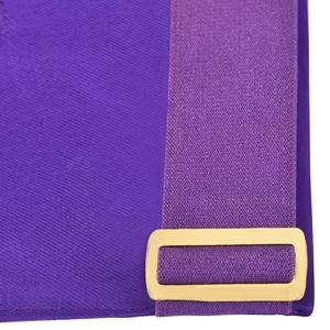 Tablier de Cérémonie de Loge Franc-Maçonnique Premium, Modèle Ancien Conseil Maître Illustre, Bordures à Tresses Dorées, Violet, Régalia Maçonnique - Product Image 3
